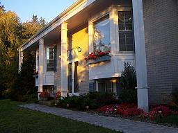 View of our B&B at sundown