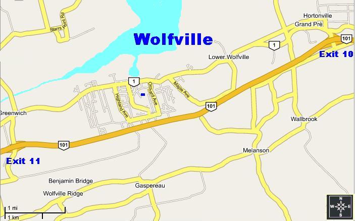 2500 Scale map of Wolfville Area
